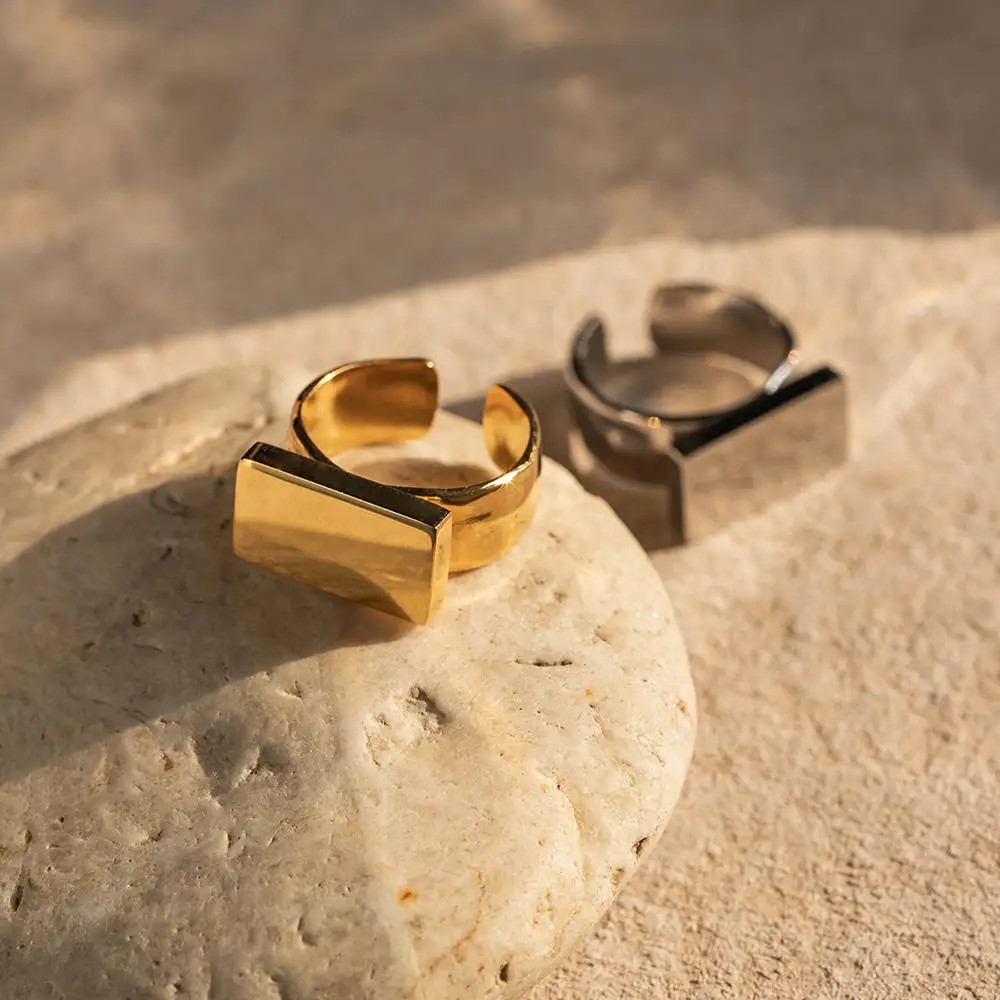 Golden Bold Statement Ring