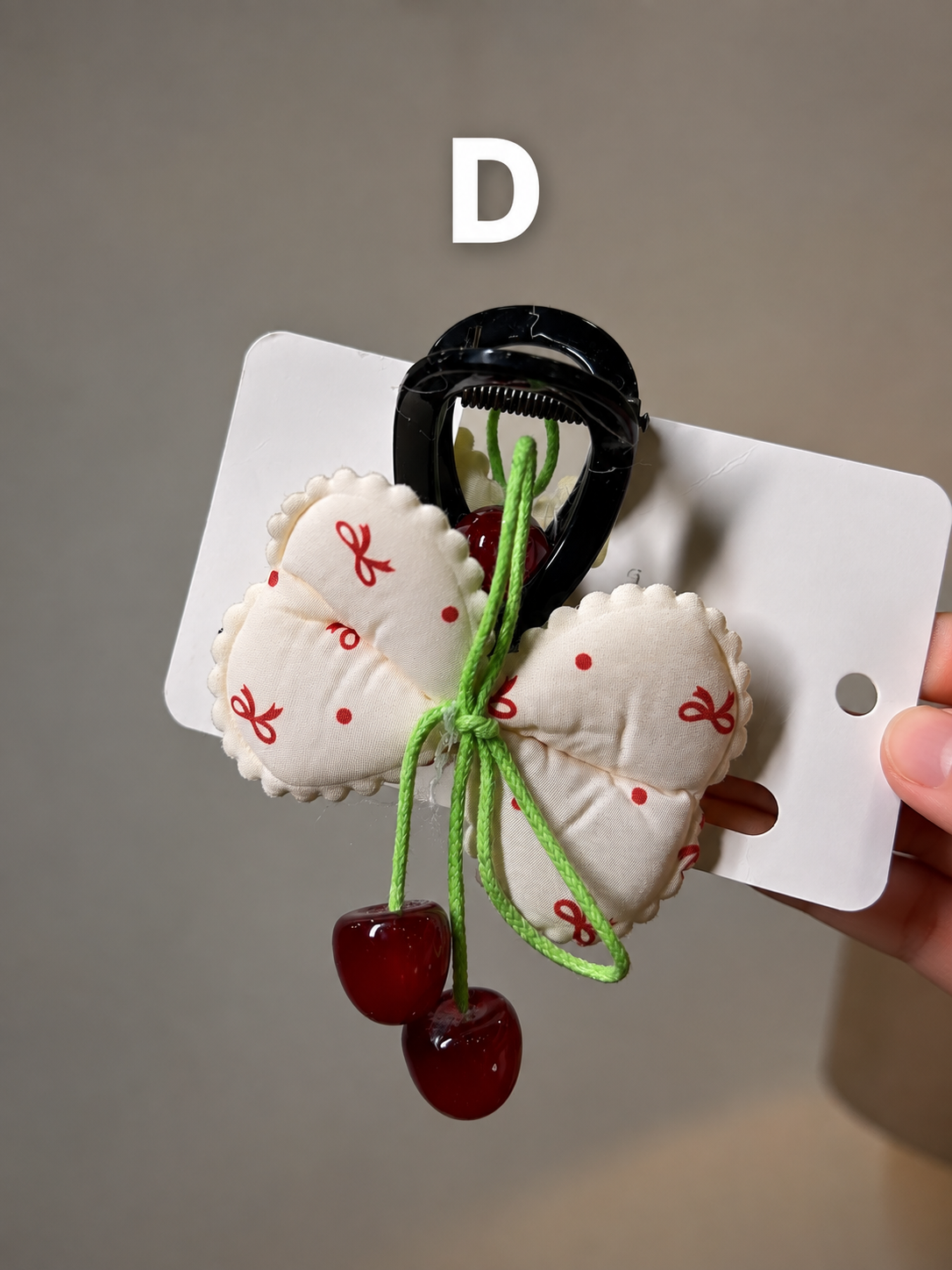 Cherry Blossom Bow Claw Clip ( Large )