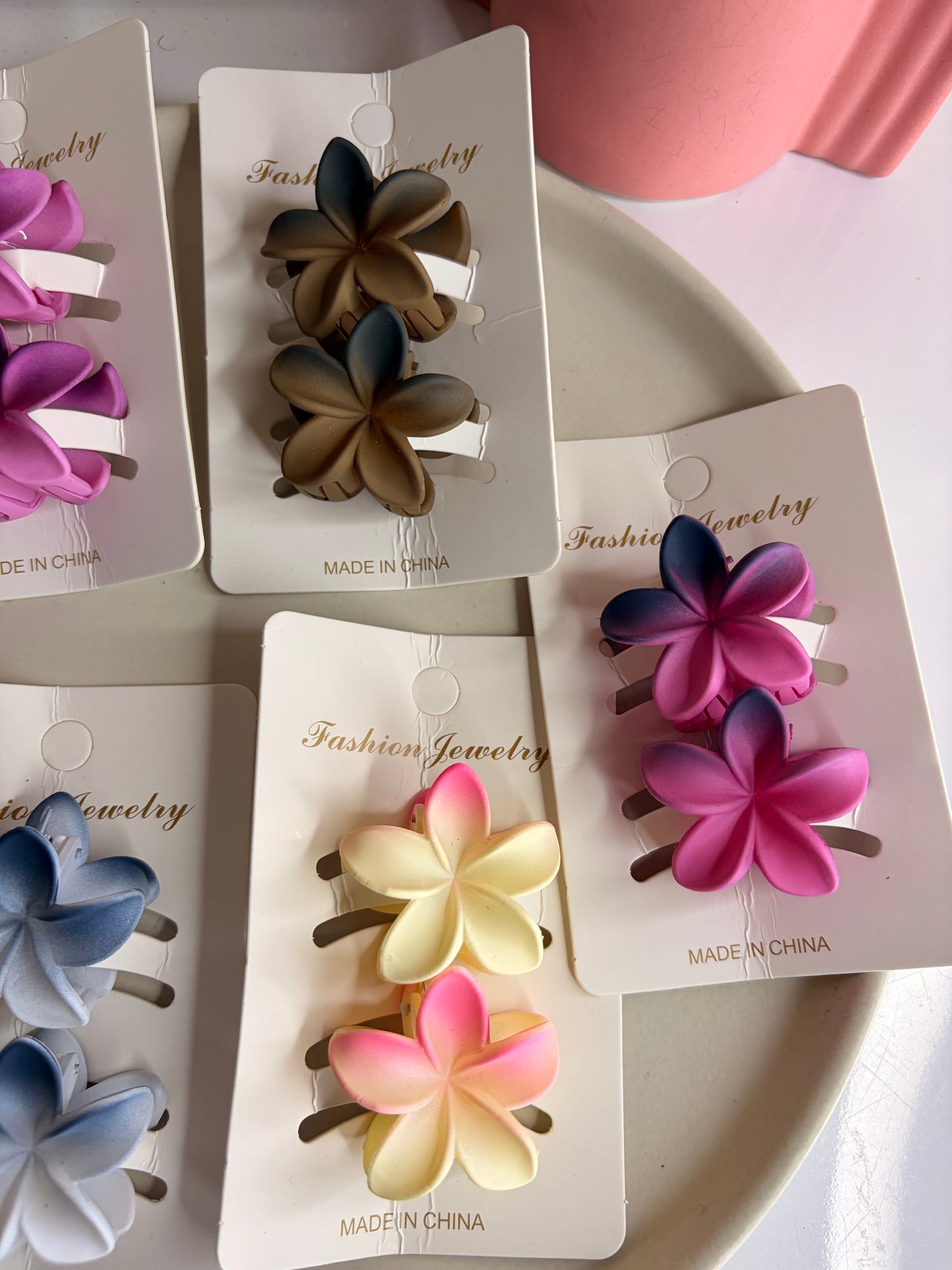 Small Floral Clip Set