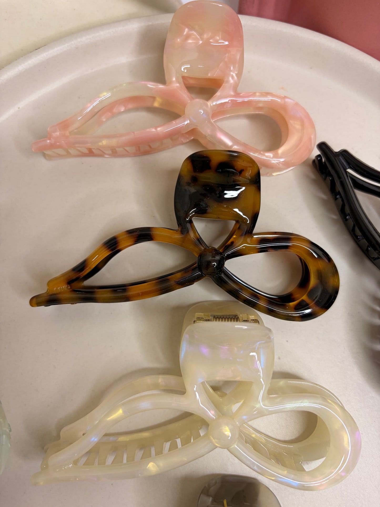 Printed Bow Claw Clip ( Large )