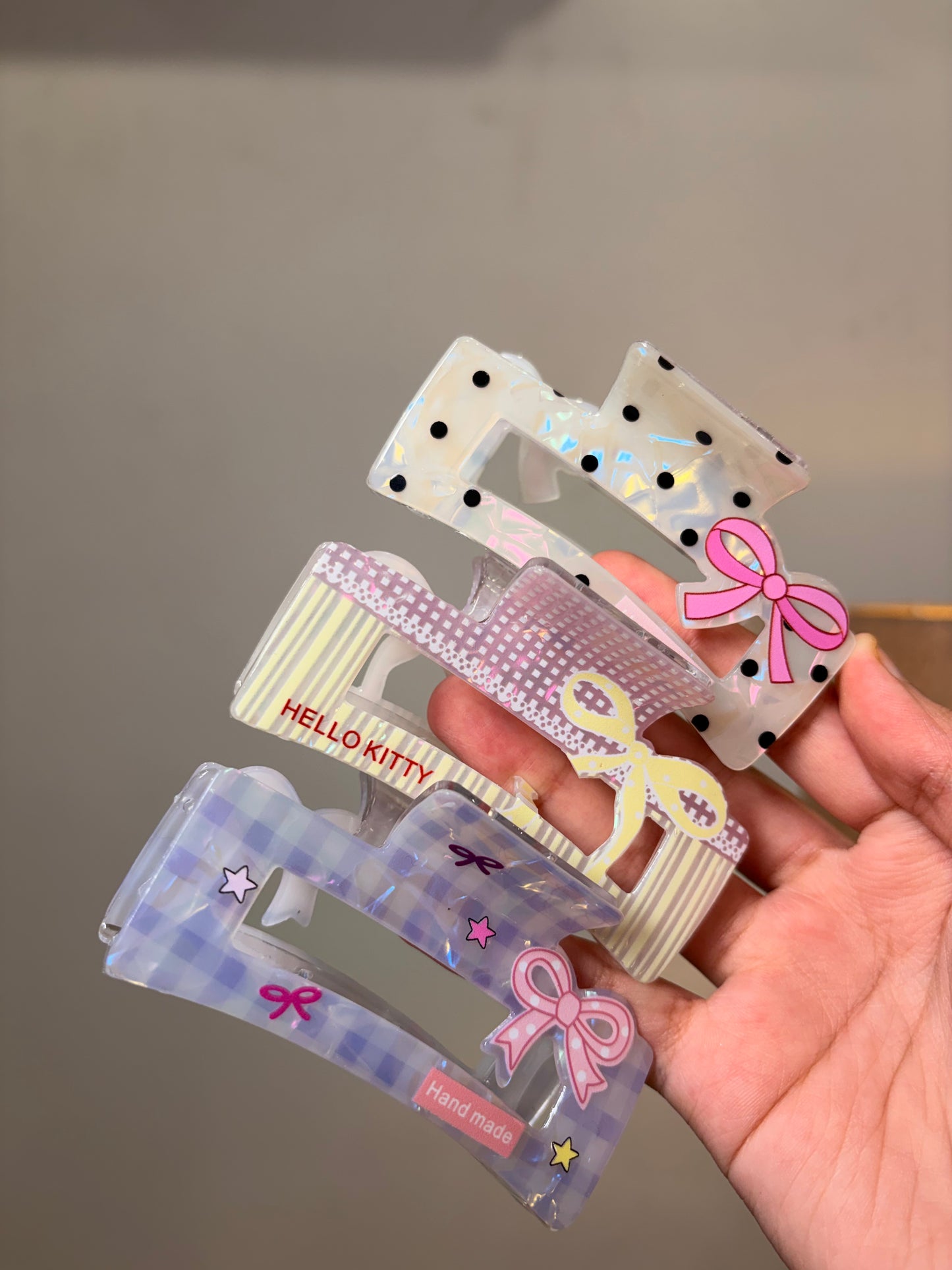Pinteresty Bow Rectangle Claw Clips ( Large )