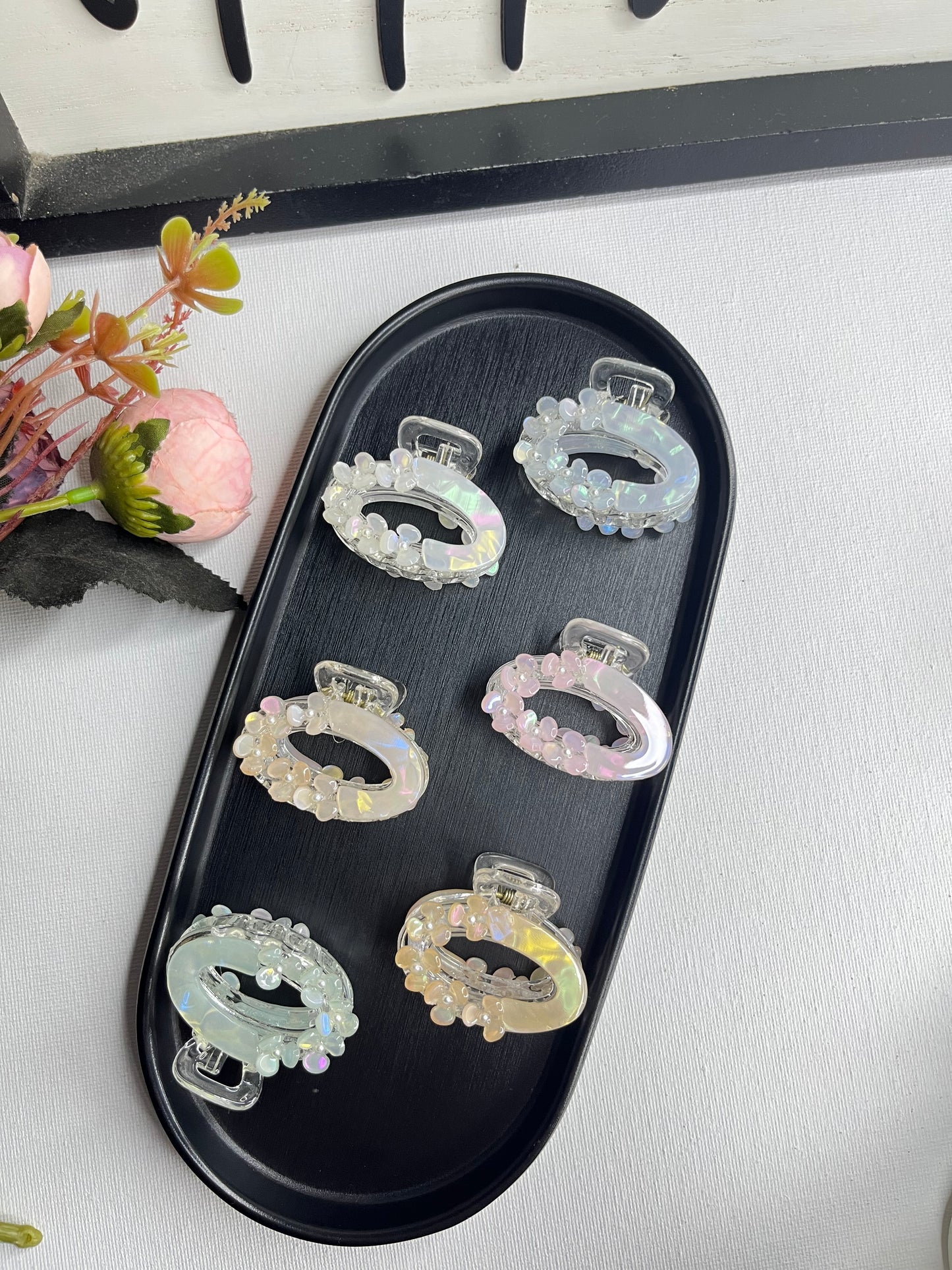 Floral Hair Claws ( Small )