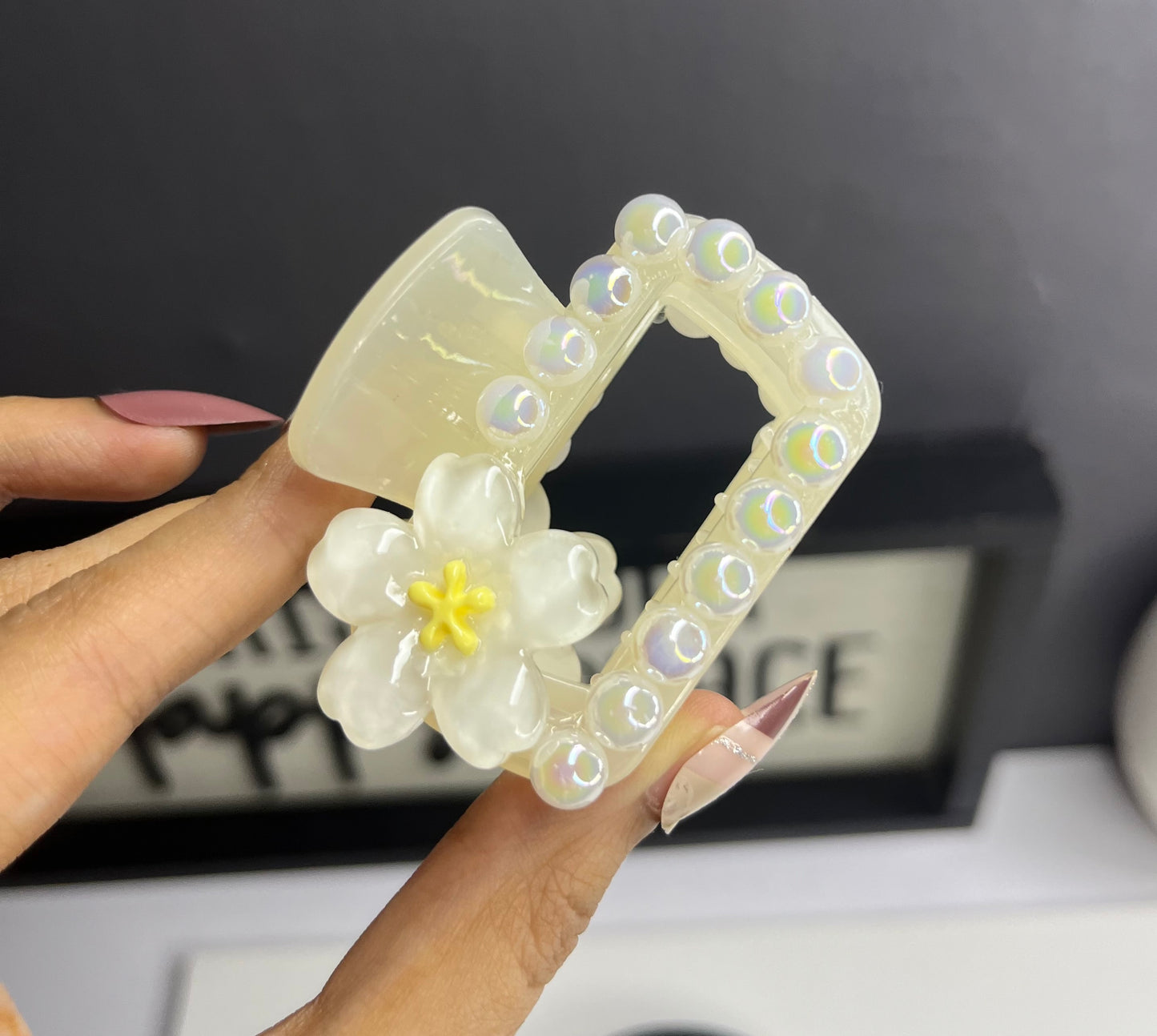 Cute Small Floral Hair Claw