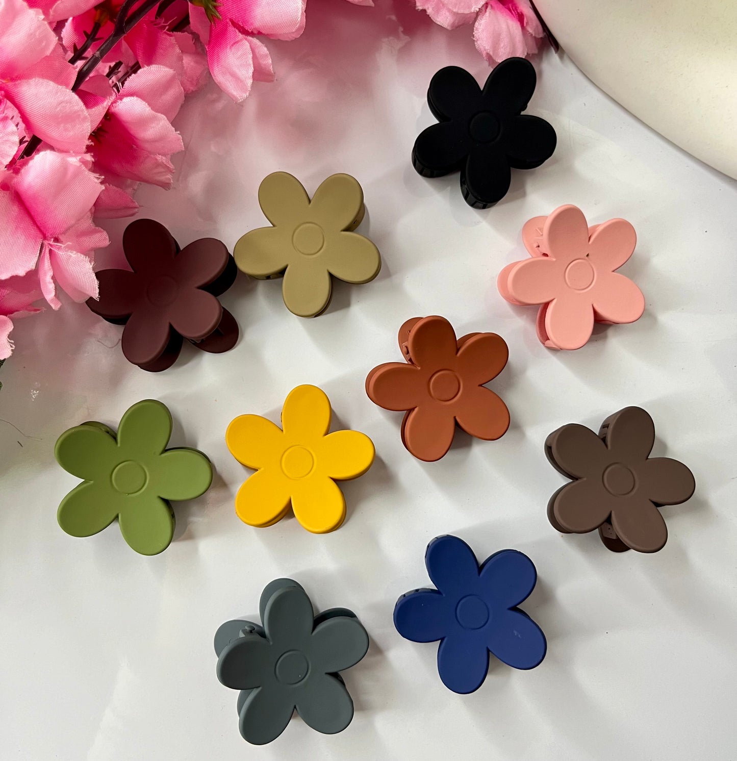 Small Flower Matte Hair Claws ( any 2)