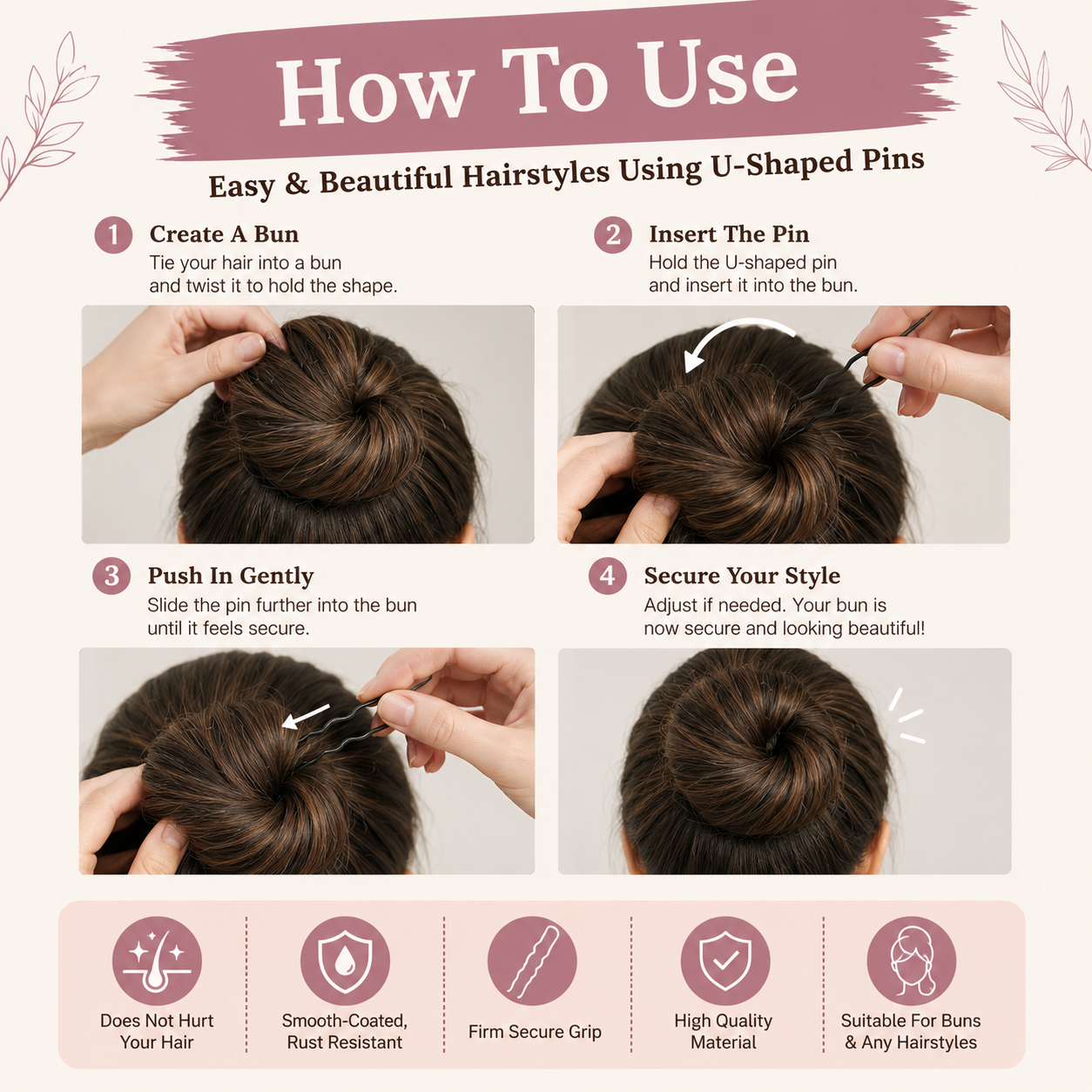 U-Shaped Hair Pins