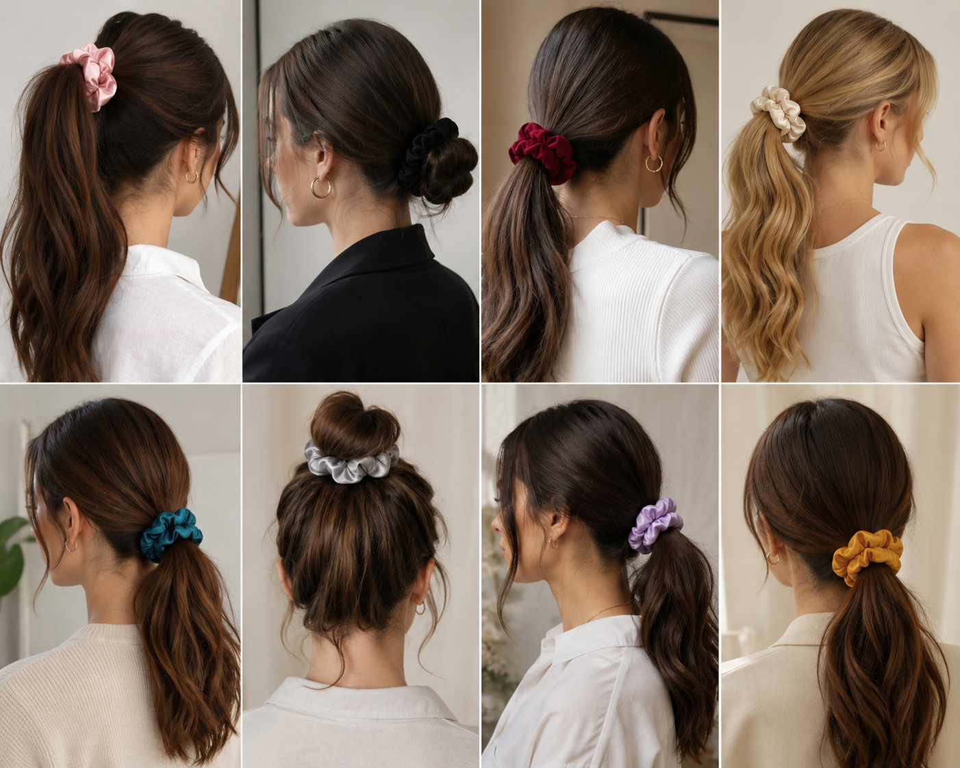 Satin Scrunchie ( Pack Of 12 )