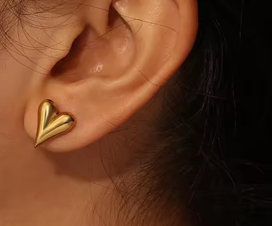 Heart Stud Earring | Waterproof Earring