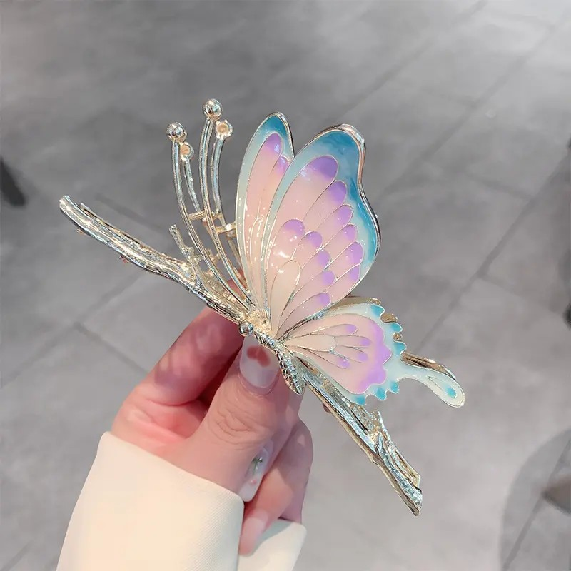 Large Butterfly Metal Hair Claw