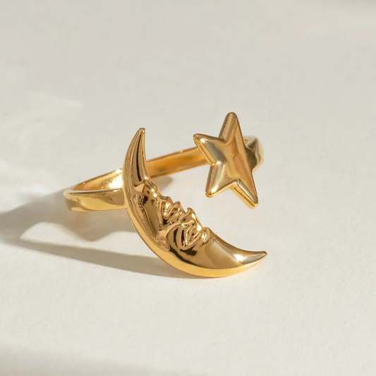 Moon N Star Ring