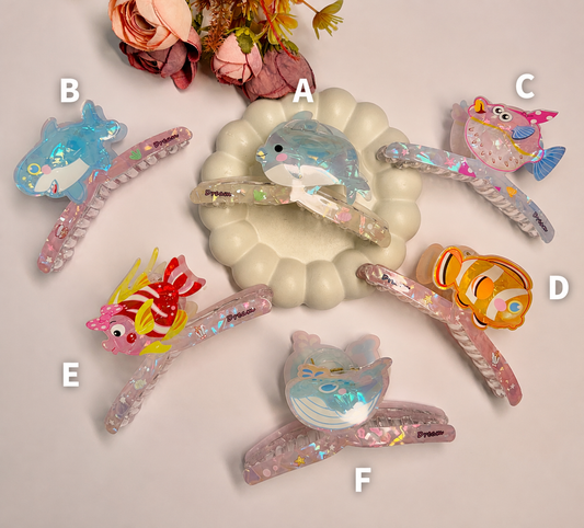 Ocean Pals Hair Claw Clip ( Extra Large )