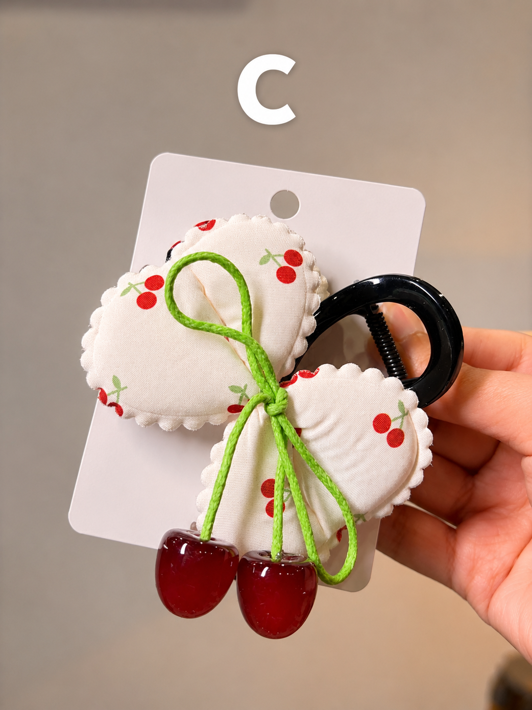 Cherry Blossom Bow Claw Clip ( Large )
