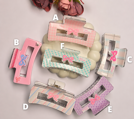 Bow & Bloom Rectangle Claw Clip ( Large )