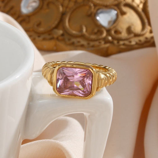 Pink Stone Ring