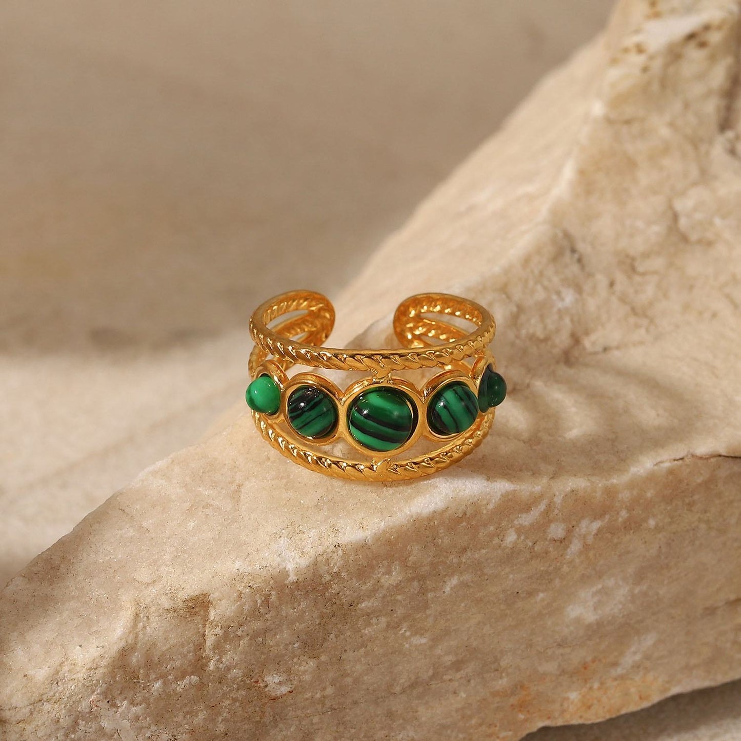 Chunky Green Ring