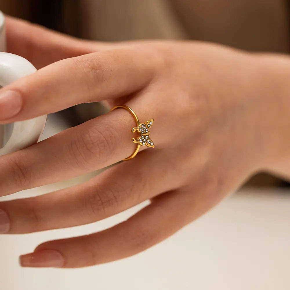 Sleek Butterfly Ring