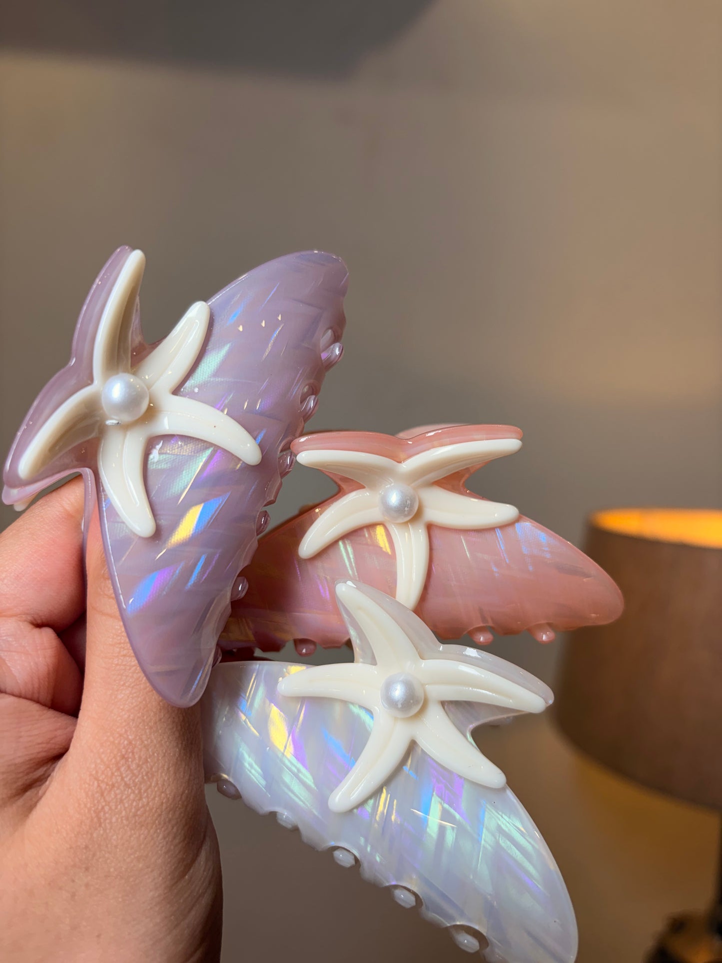 Sea Star Beach Claw Clips ( Large )
