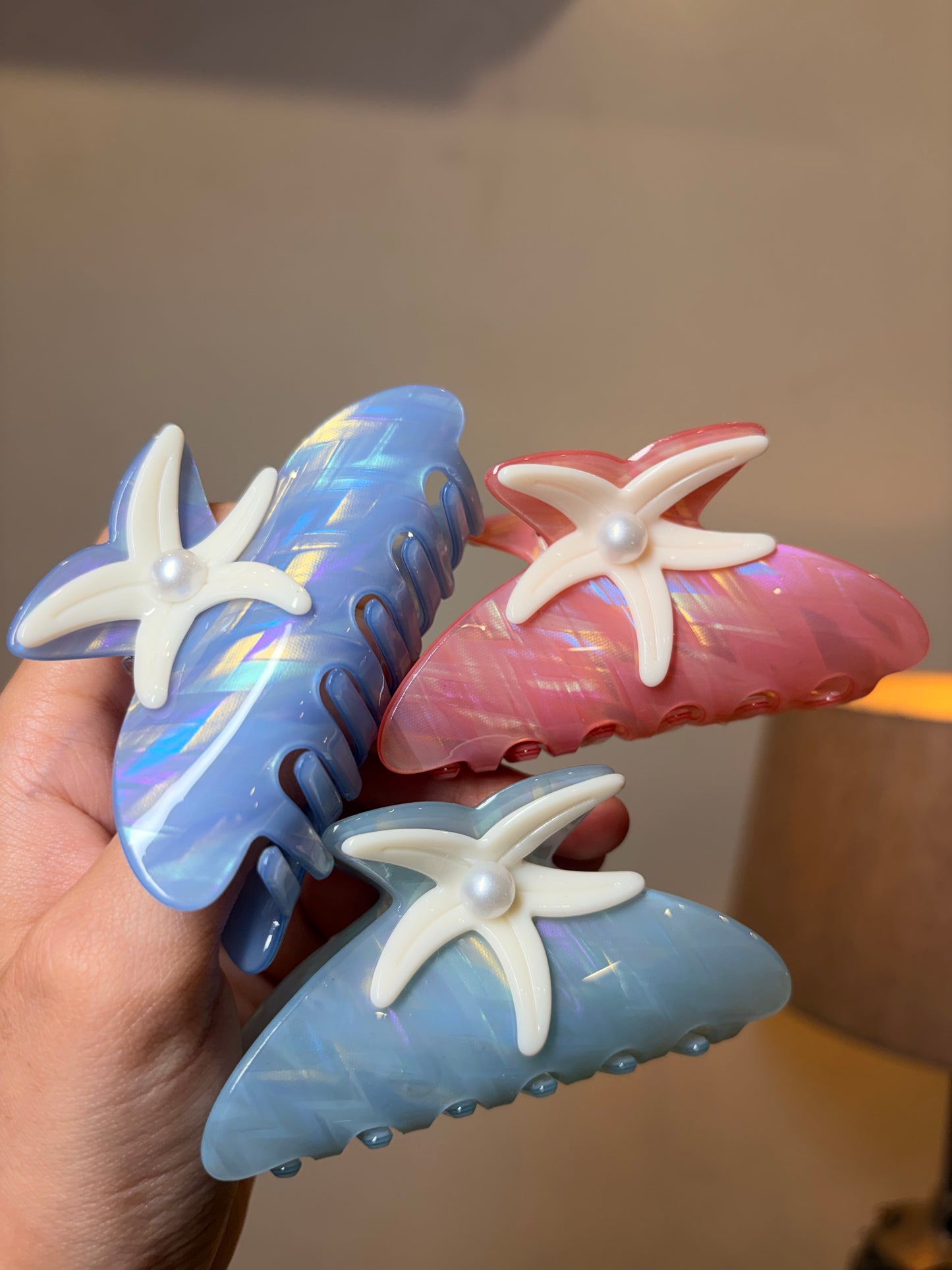 Sea Star Beach Claw Clips ( Large )