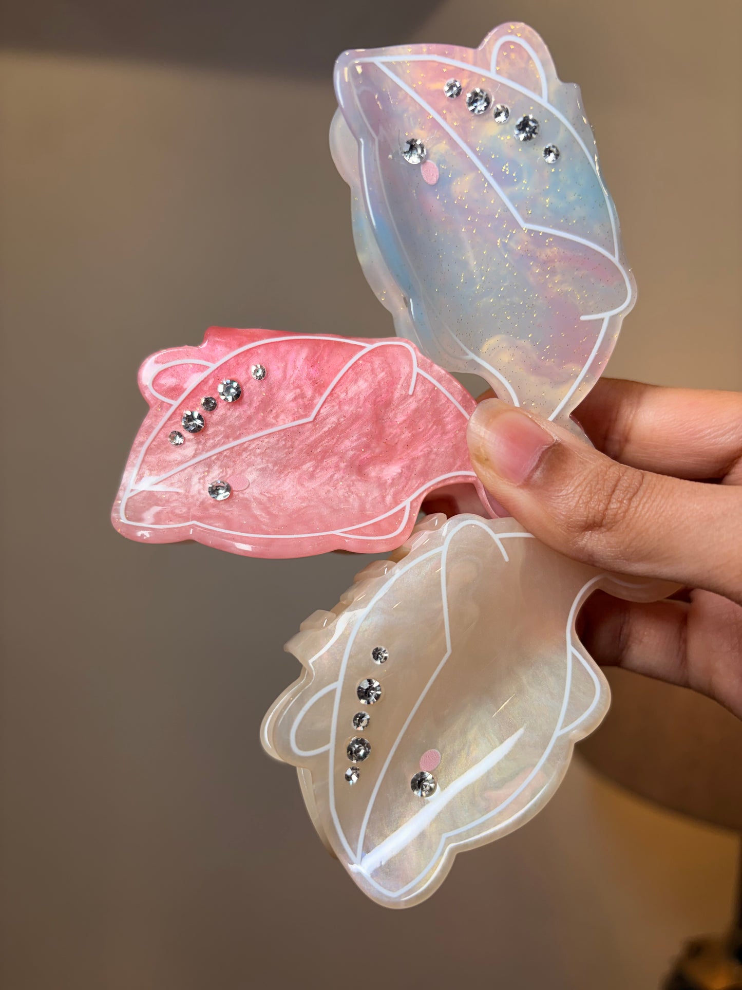 Aqua Fish Claw Clips ( Medium )
