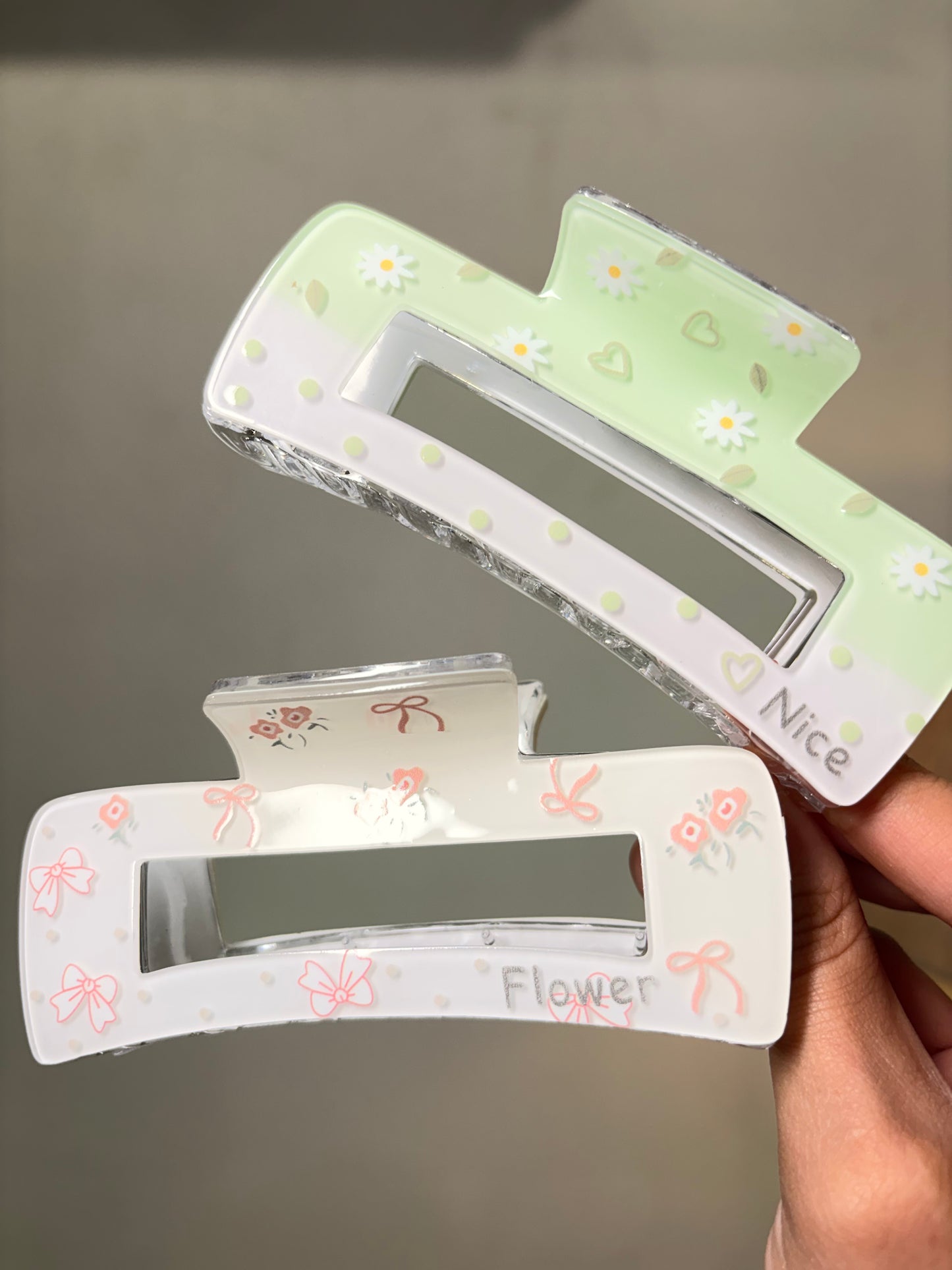 Pastel Rectangular Claw Clips ( Extra Large )