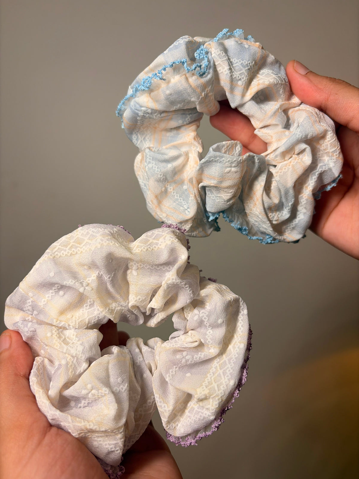 Pastel Stitch Scrunchie 🌸