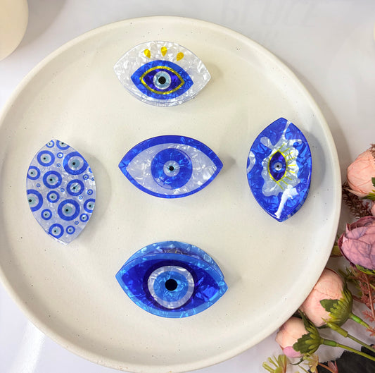 Evil Eye Claw Clip ( Medium )