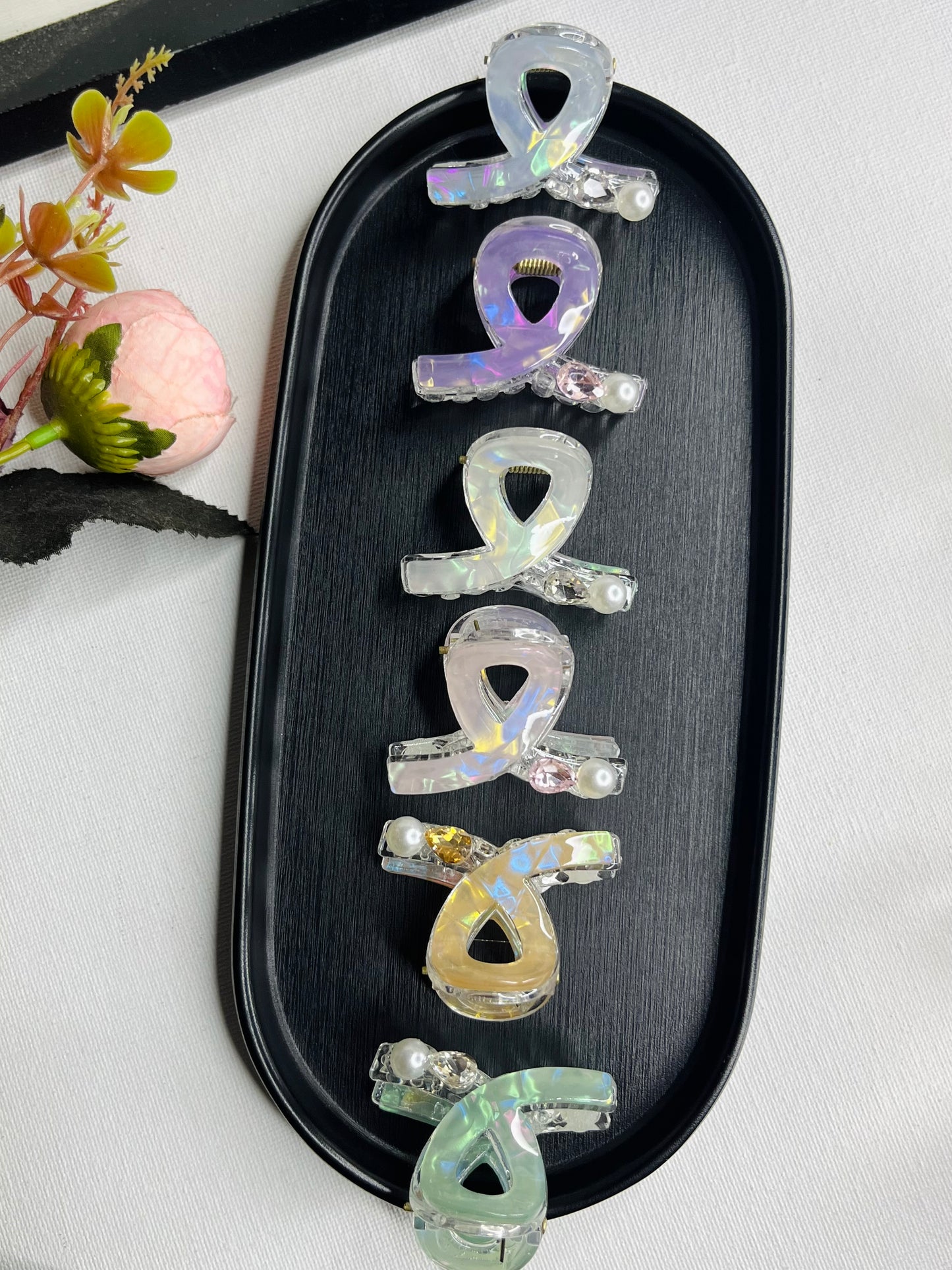 Premium Stone Acrylic Claw Clip