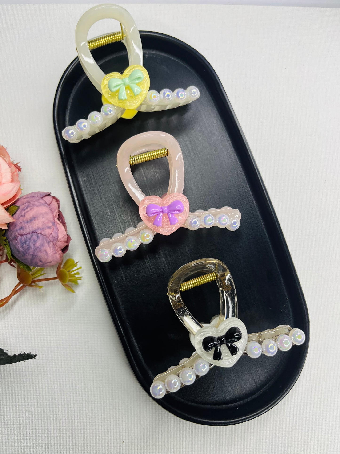 Coquette Heart Claw Clip ( Large )
