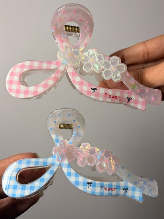 🌸 Blossom Bow Claw Clip (Extra Large) 🎀