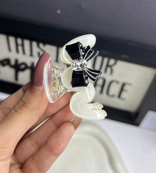 Zig Zag Bow Claw Clip ( Small )