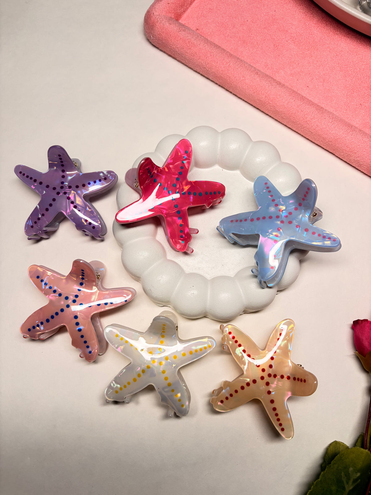 Starfish Glow Hair Claw Clip
