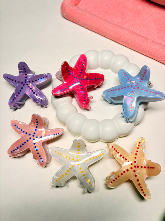 Starfish Glow Hair Claw Clip