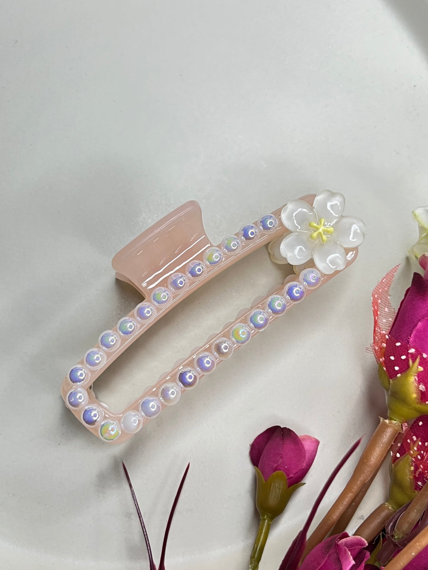 Korean Flower Claw Clip Large Size