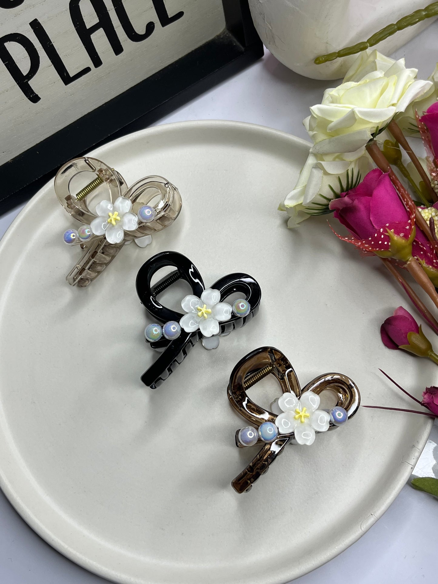 Floral Claw Clip