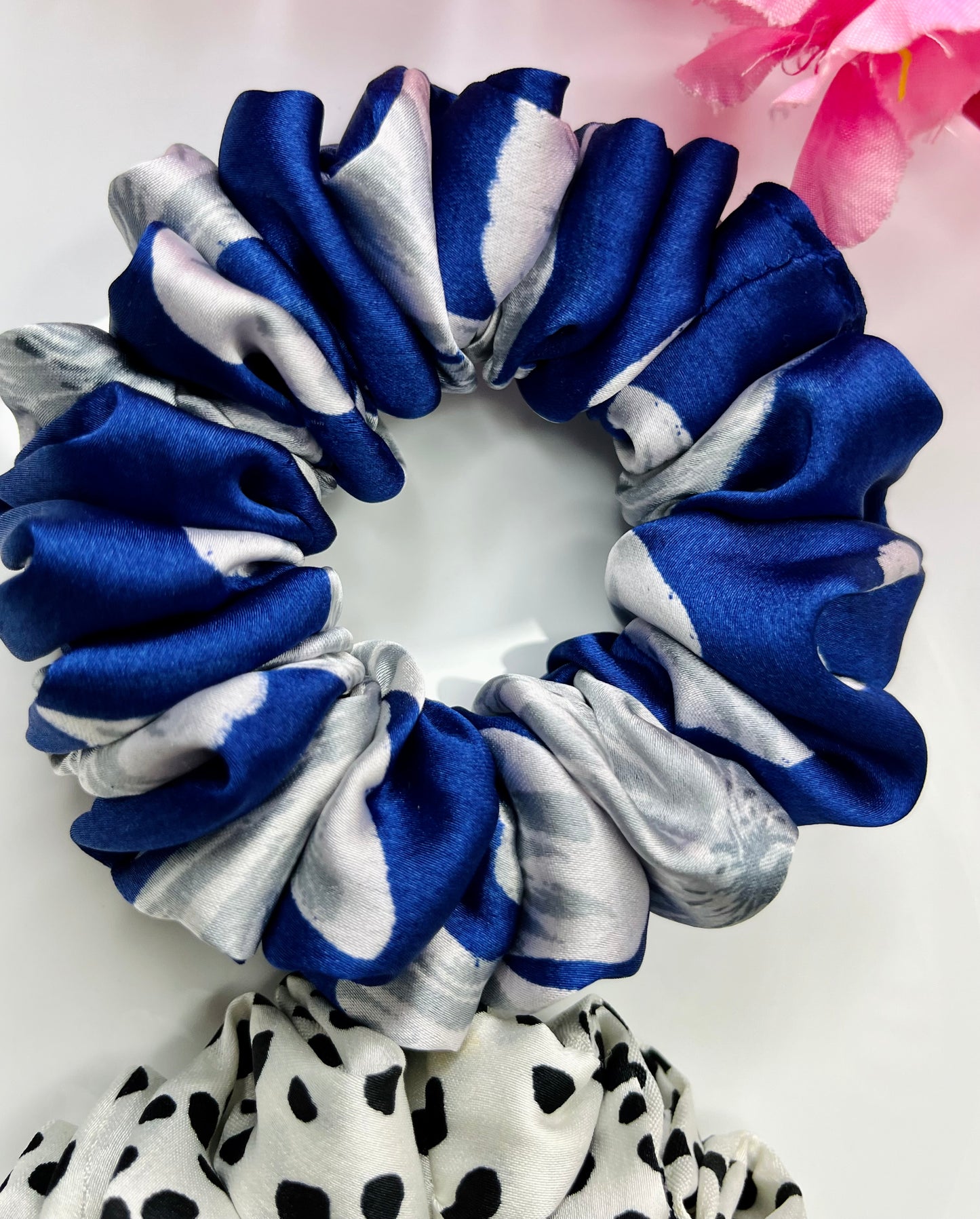 Fluffy Satin Scrunchies