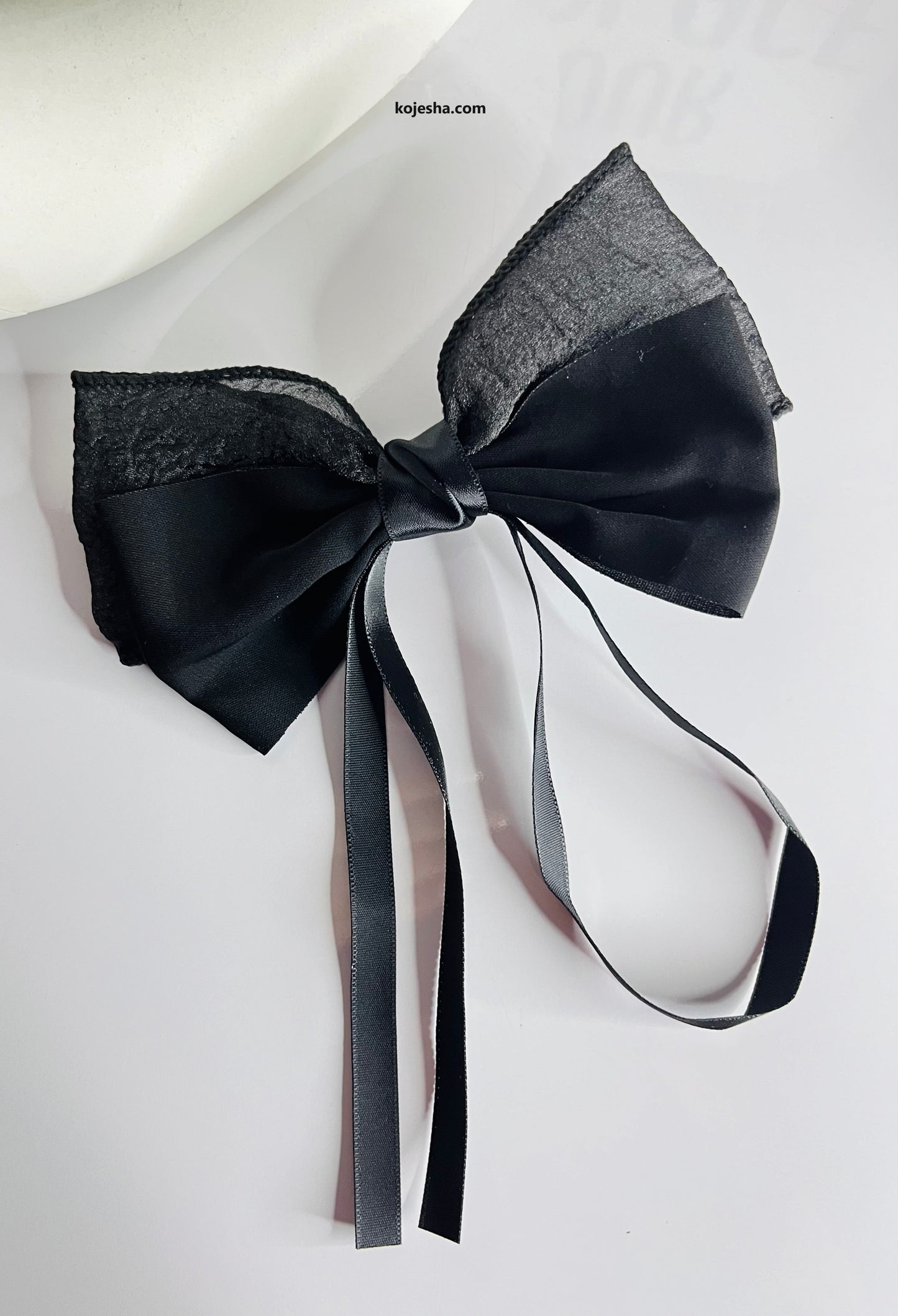 Premium Big Black Bow Clip | Hair Bows – KOJESHA