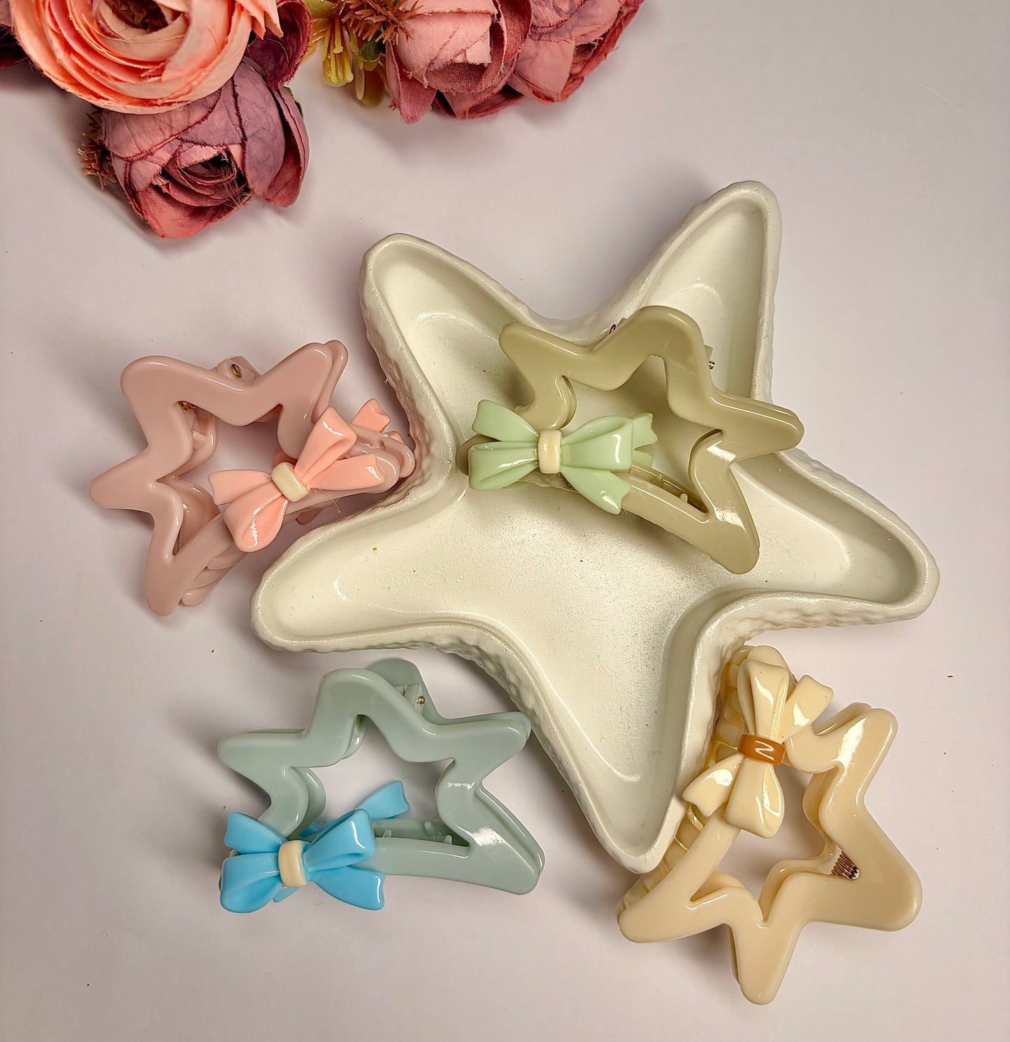 Bow Star Mini Claw Clips ( Small )