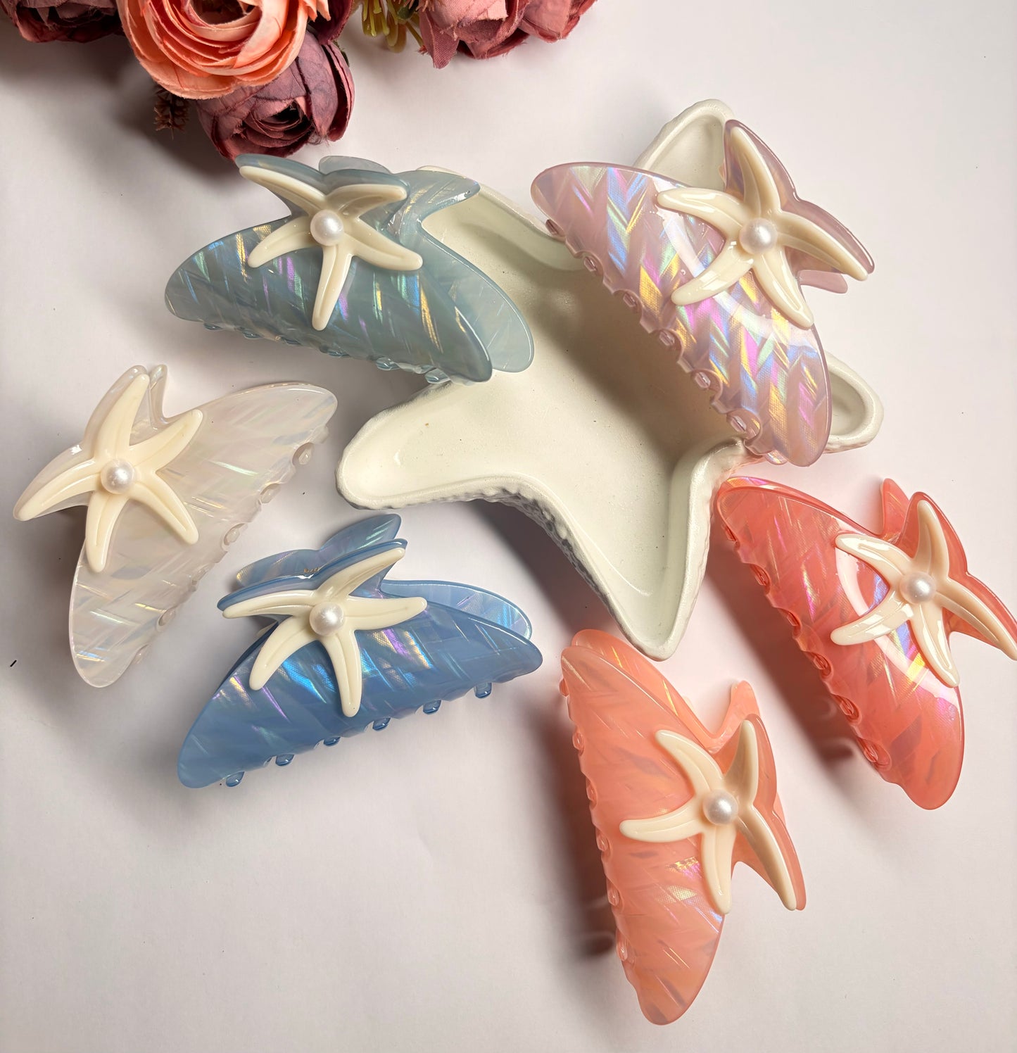 Sea Star Beach Claw Clips ( Large )
