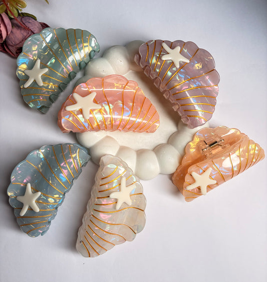 Ocean Shell Claw Clips ( Large )