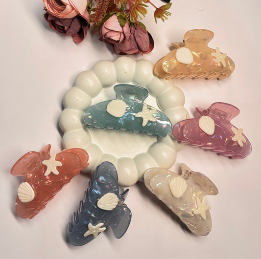 Coastal Shell Claw Clips ( Large )