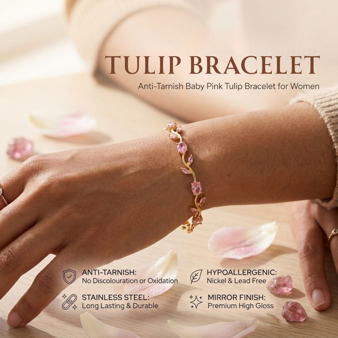 Pink Tulip Bracelet