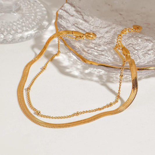 Beach Double Layer Anklet