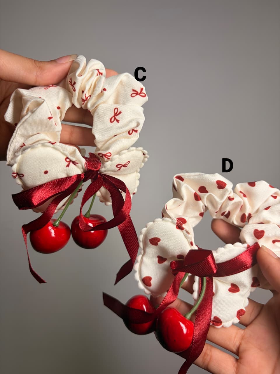 🍒 Cherry Bow (scrunchies)