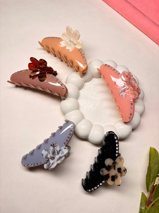Floral Luxe Claw Clip ( LARGE )