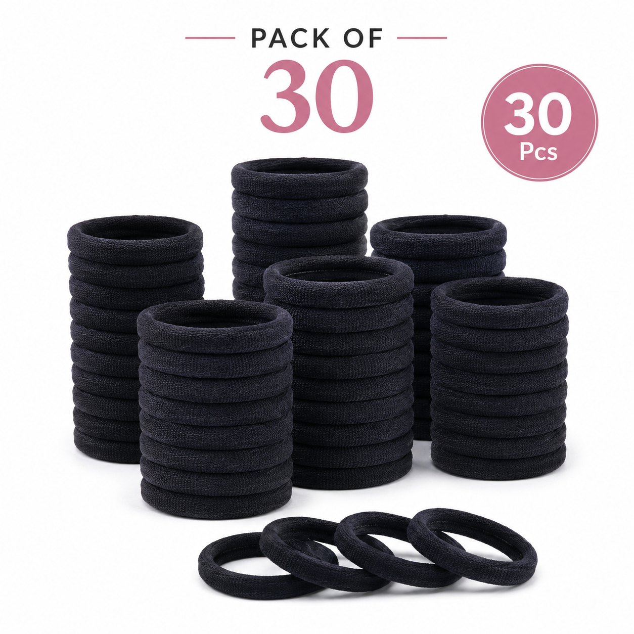 Hair Rubber Bands ( Pack of 30 )