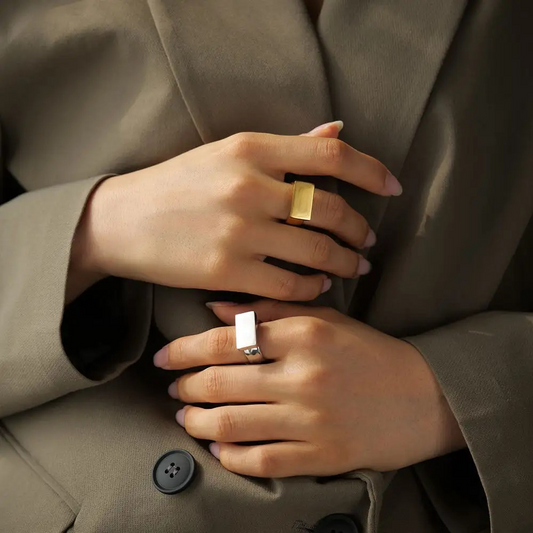 Golden Bold Statement Ring