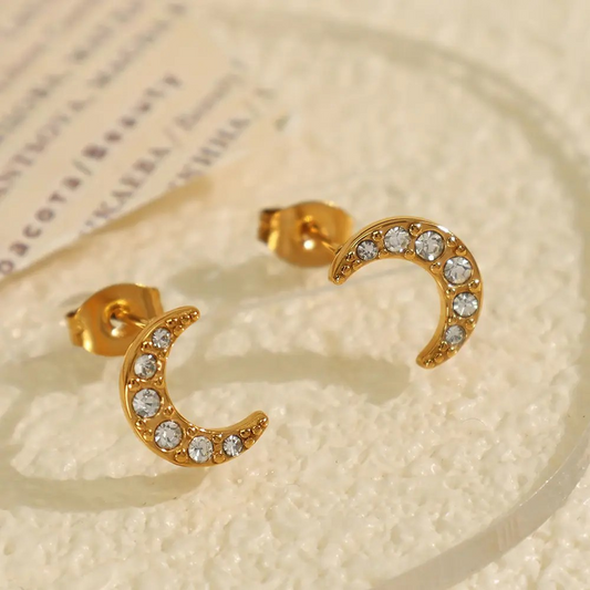 Moon Ear Stud Earring