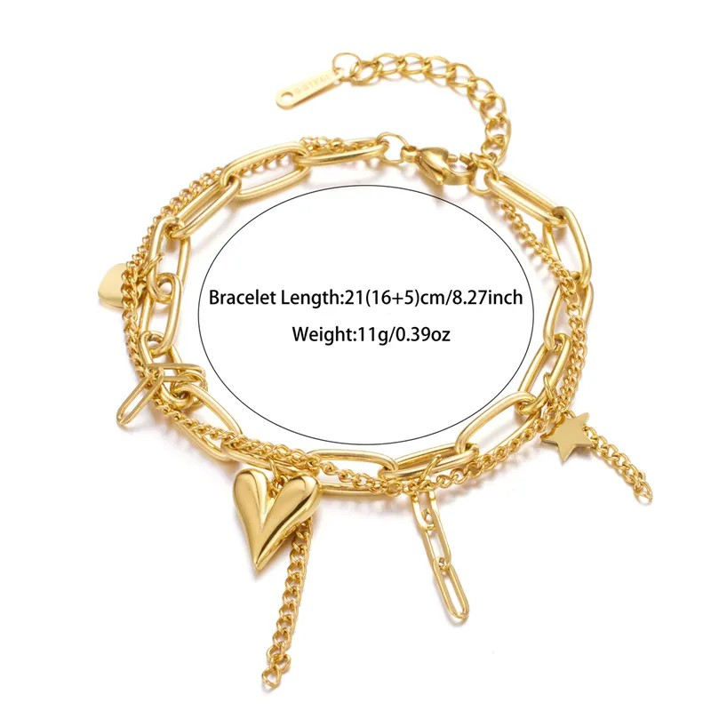 Heart Chain Bracelet