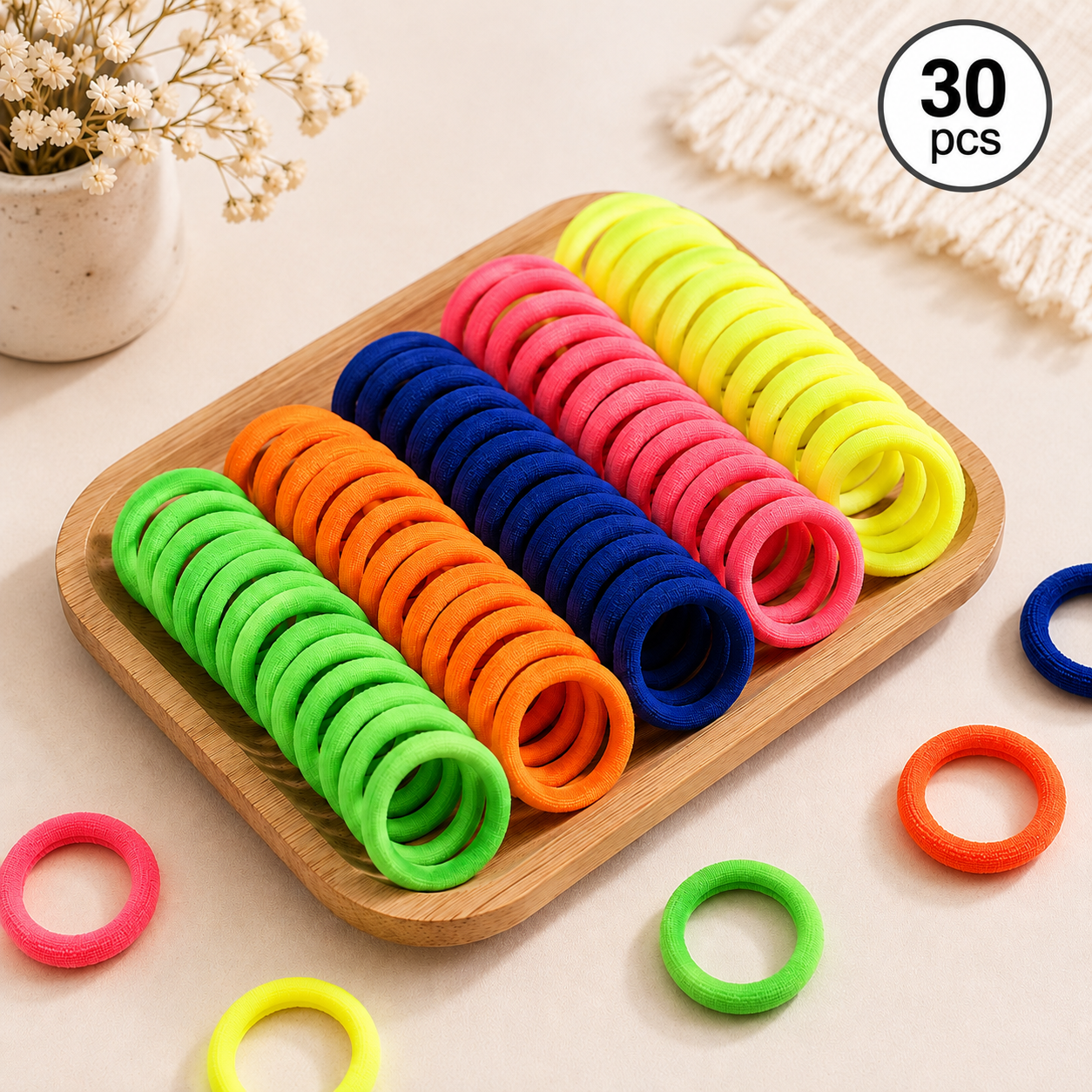 Hair Rubber Bands ( Pack of 30 )