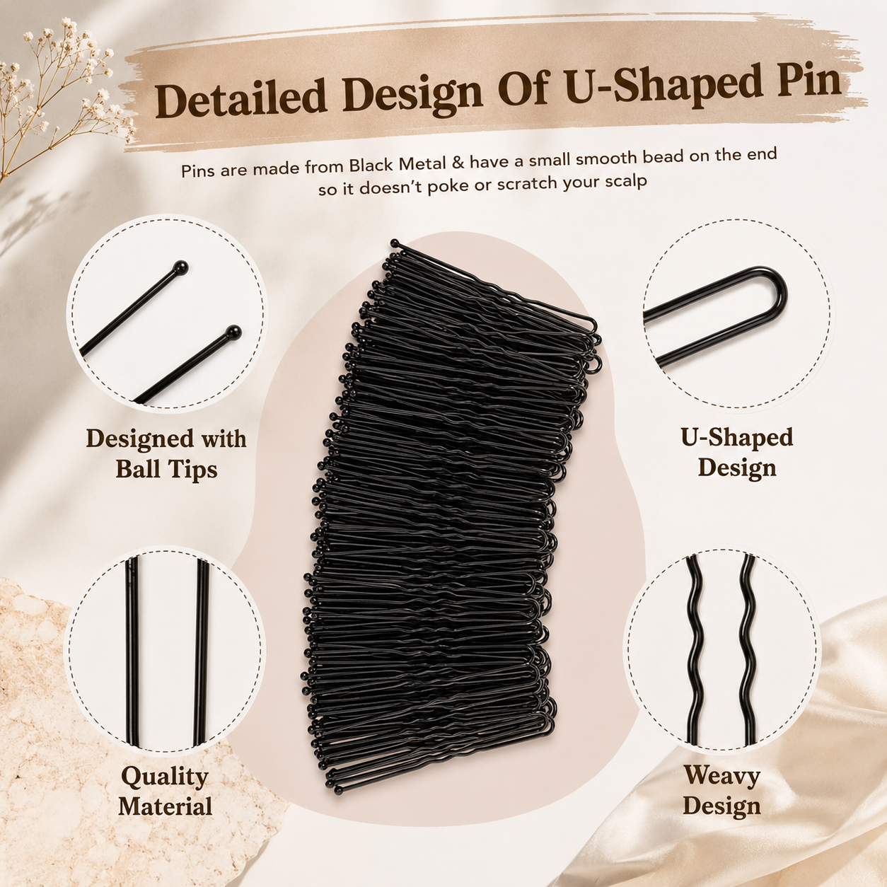 U-Shaped Hair Pins
