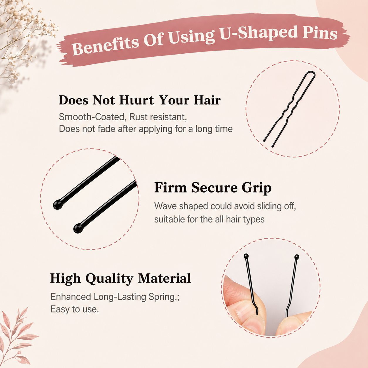 U-Shaped Hair Pins